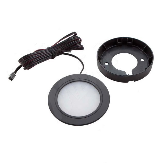 LUNA Светодиодный светильник точечный круглый, черный, 12V, нейтральный белый 4000К, 2W
