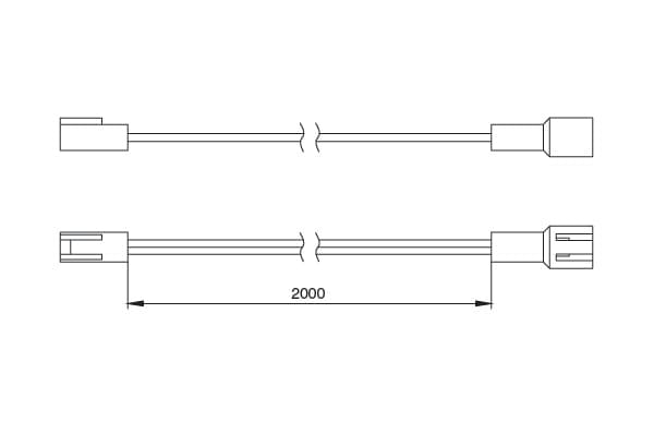 HW.010.020 Провод-удлинитель 2000 мм, с коннекторами L822F и L822M