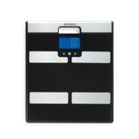 481949 Весы для ванной комнаты с мониторингом веса, черные