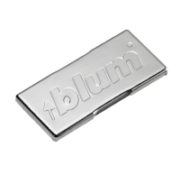 Заглушка с логотипом "BLUM" на плечо петли Clip t. B. для тонк. двер 110°, н.вх. 155°, Cristallo