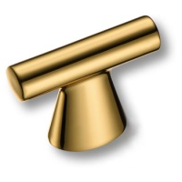 Ручка кнопка современная классика, глянцевое золото 16 мм