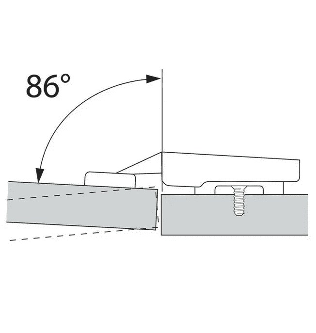 Ограничитель открывания до 86° к петле Clip top Blumotion 110°