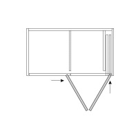 Комплект HAWA Folding Concepta 25, высота двери 1250-1850 мм, правая, цвет фурнитуры черный