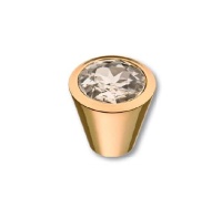 25.355.35.SWA.19 Ручка кнопка с кристаллом Swarovski эксклюзивная коллекция, глянцевое золото 24K