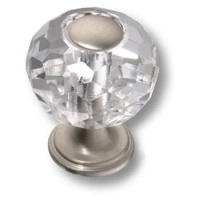 0737-006-1 Ручка кнопка, латунь с кристаллом, никель