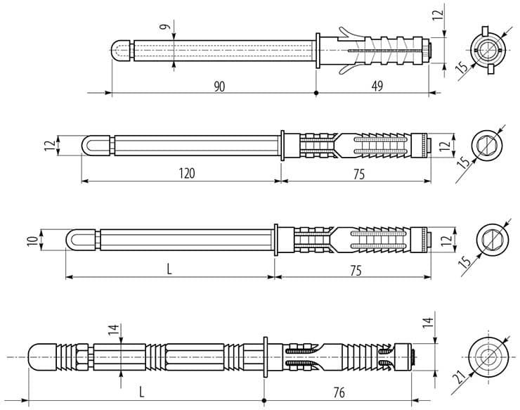 PP-NW14x120B Скрытый полкодержатель