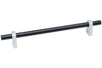 Ручка рейлинг 160мм, отделка черный/хром матовый
