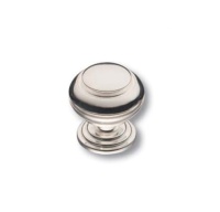 0712-016 Ручка кнопка латунь, современная классика, глянцевый никель