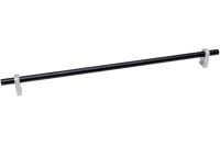 Ручка рейлинг 320мм, отделка черный/хром матовый