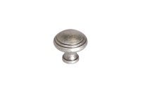 Ручка-кнопка, отделка серебро старое