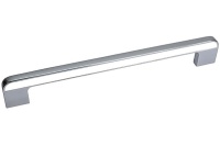 Ручка-скоба 192мм, отделка хром глянец/белый