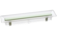 Ручка-скоба 96мм, отделка транспарент матовый/светло-зелёный
