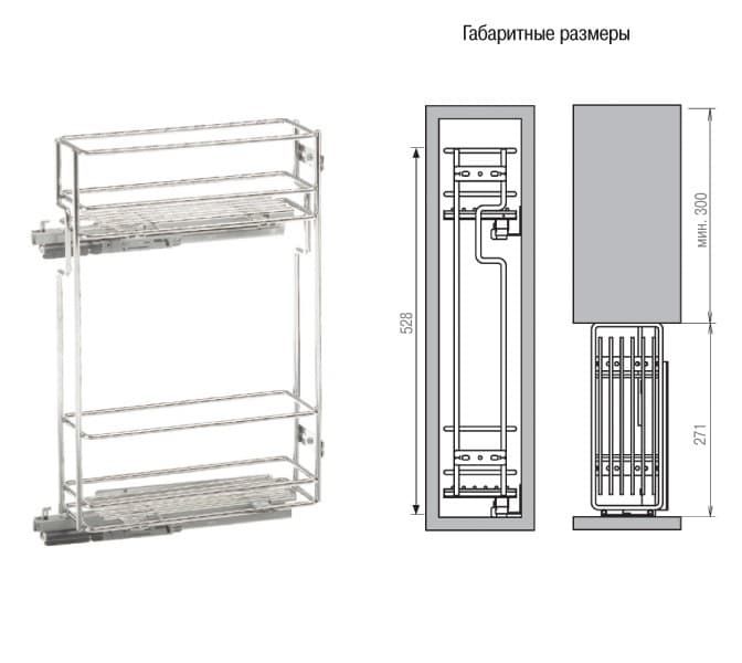 Двухъярусная кухня размеры