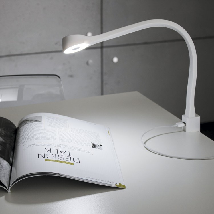 Розетка USB + светильник FLEXI, цвет белый