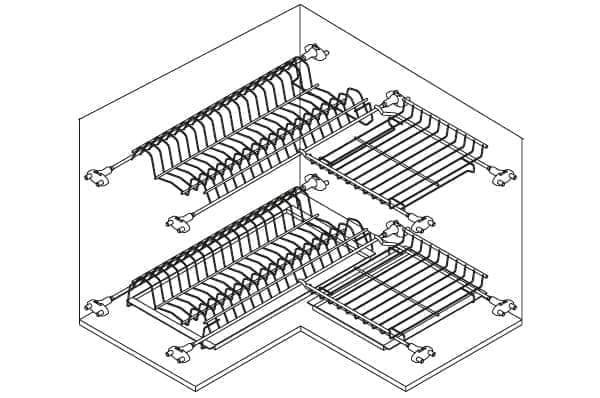 Посудосушка в угловой шкаф