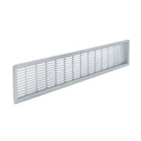 Вентиляционная решетка пластиковая универсальная, 350x68 мм, алюм.серый
