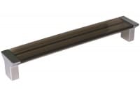 Ручка-скоба 160мм, отделка хром матовый/транспарент коричневый ВЫВЕДЕНО