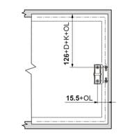 HK-XS Крепление фасада для узких алюм. рамок. 20K4101A  FRO-B  V20  NI