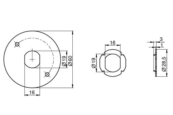 ZHMS-001 Адаптер для монтажа в деревянный фасад (шайба + крышка)