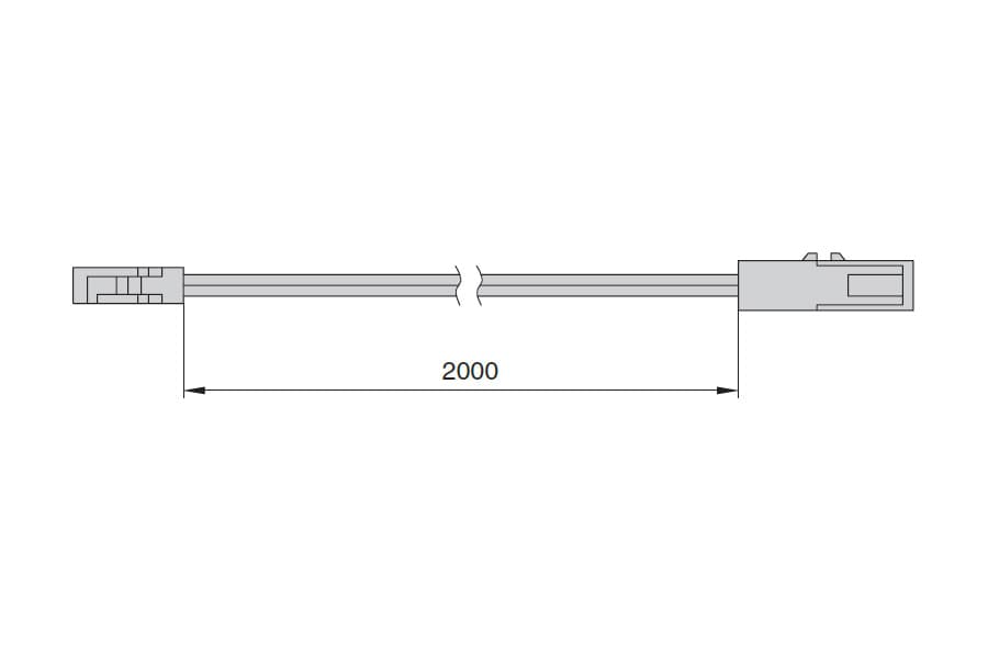 HW.010.007 Провод-удлинитель 2000 мм, с коннекторами L815F и L815M