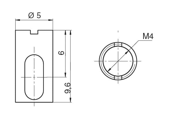 P.ST150.05.12,5.02 Бочонок для стяжки конической GN150.5, d.5мм, h.9,6мм, M4, отделка цинк