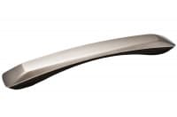 Ручка-скоба 192мм, отделка нержавеющая сталь + чёрный пластик