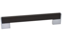 Ручка-скоба 448мм, отделка хром матовый лакированный/венге