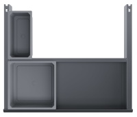 Выдвижной ящик ENVI DRAWER с двумя лотками под мойку на выдвижной фасад 600мм, цвет серый