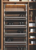 Поворотная стойка для обуви, в шкаф шириной от 800мм, H-1695-1795мм, 10 уровней, с доводчиком