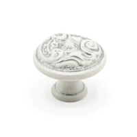 Ручка-кнопка WPO2028/30.00T4 белый/ винтажное серебро, Giusti