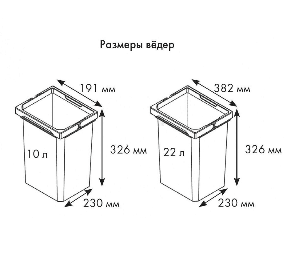 Размер мусорного ведра в туалете