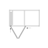 Folding Concepta 25 Комплект фурнитуры для 2-х складных дверей, левый (Н1250-1850мм)