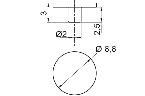 P.T150.05.07 Заглушка для стяжки конической GN150.5,  отделка никель