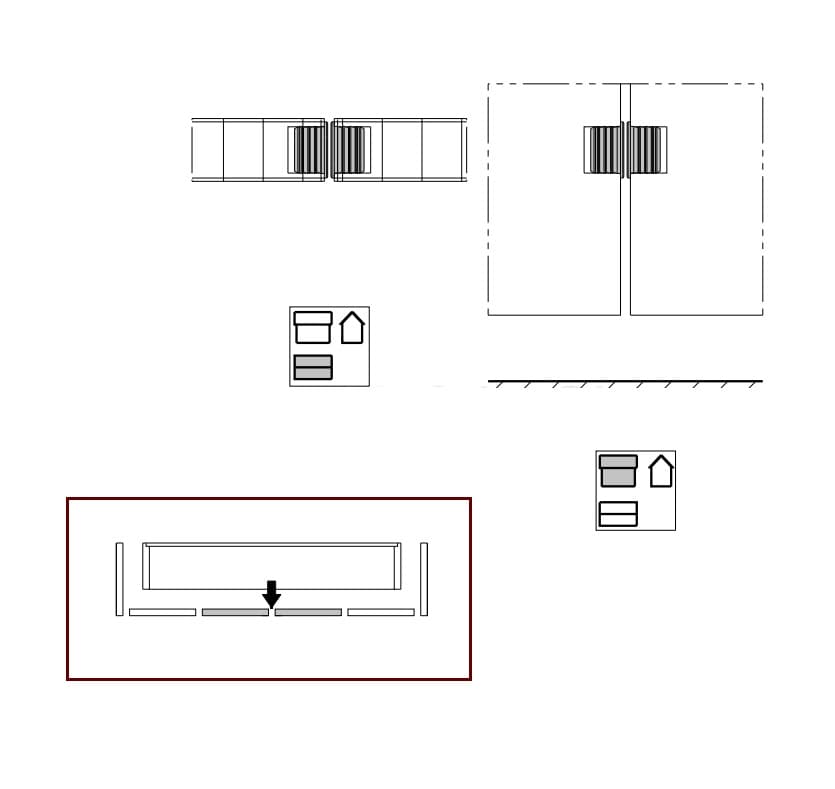 Механизм центрирования двери Folding Concepta 25 (комплект из 2-х магнитов с шаблоном)