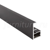 LINEA Профиль рамочный узкий, с интегрированной ручкой, черный (анод), L-5400