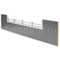 Решётка вентиляционная для цоколя  пластик 150*600, серый феникс