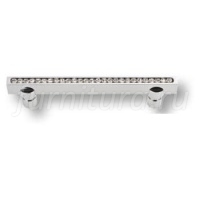 2575-005-480 Ручка скоба, латунь с кристаллами Swarovski, глянцевый хром 480 мм
