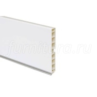 Цоколь ПВХ H.100, L=4000, белый (под покраску)