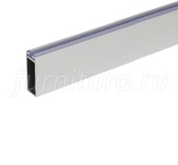 Linear Штанга для одежды 10х30 c демпфером, L=2000мм, отделка алюминий (анодировка)