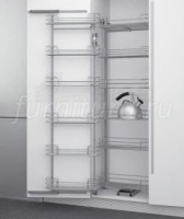 Колонна выдвижная в базу 600, h1850-2200 Soft-Close, 12 корзин