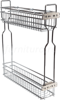 Корзина KARGO 15, боковое крепление, глуб. 500 мм, хром, AQ