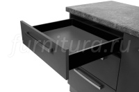 Выдвижной ящик c доводчиком SLIMBOX L-500мм H=121 металл лак чёрный