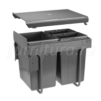 Сегрегатор для модуля 400мм (20L+2x10L)антрацит, с креплением фасада с доводчиком (в430мм, ш345мм, г