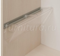Держатель навесной для обуви с 2-мя лотками, цвет - прозрачный, , компл