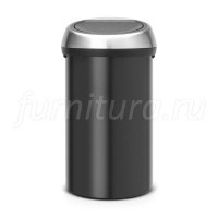 402548 Мусорный бак Brabantia TOUCH BIN 60л, черный матовый