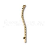 2573-003-224-LEFT Ручка скоба, латунь с кристаллами Swarovski, глянцевое золото224 мм