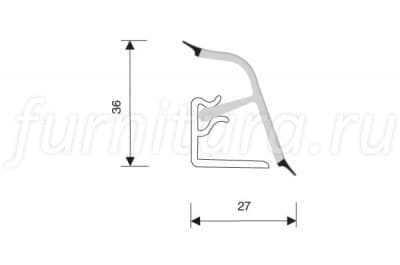 Бортик овальный для столешницы