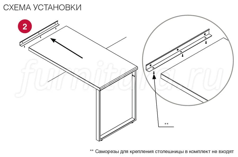 Крепеж для мойки к столешнице 38 мм