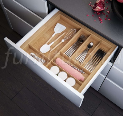 Лоток TETRIS V3 для столовых приборов в ящик Blum TANDEMBOX дуб в базу 600мм