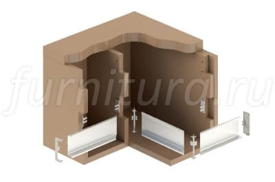 TG.CSP0160-13 Комплект открытых заглушек для профиля 8007, отделка под алюминий